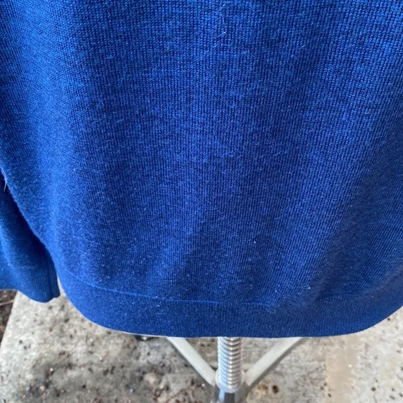 Banana Republic stunning blue Italian Yarn by Baruffa stretchy sweater. - Picture 6 of 11